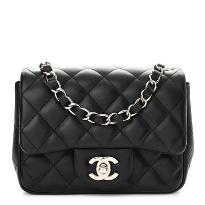 Chanel Lambskin Quilted Mini Square Flap Black 1 of 14