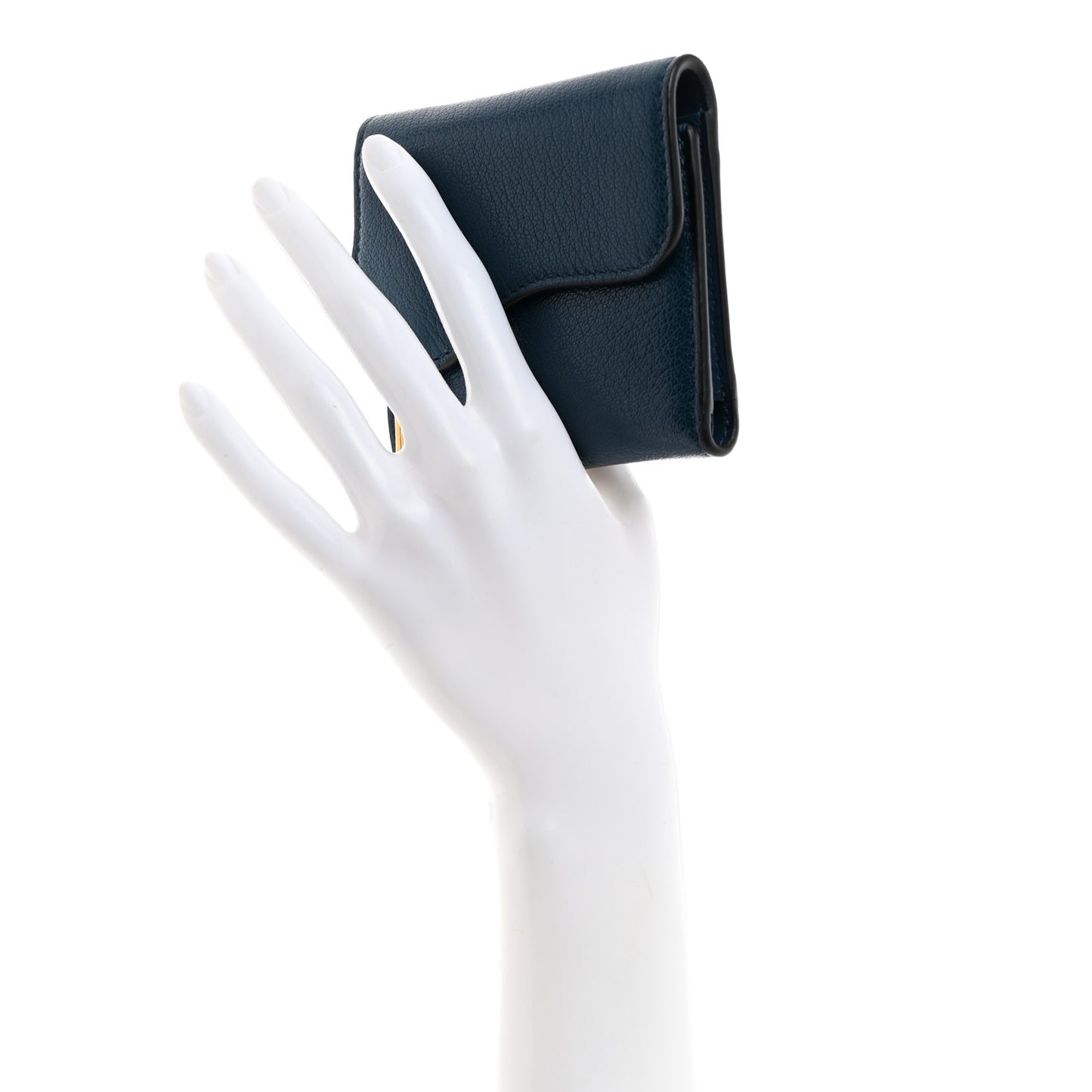 Goatskin Saddle Lotus Wallet Blue