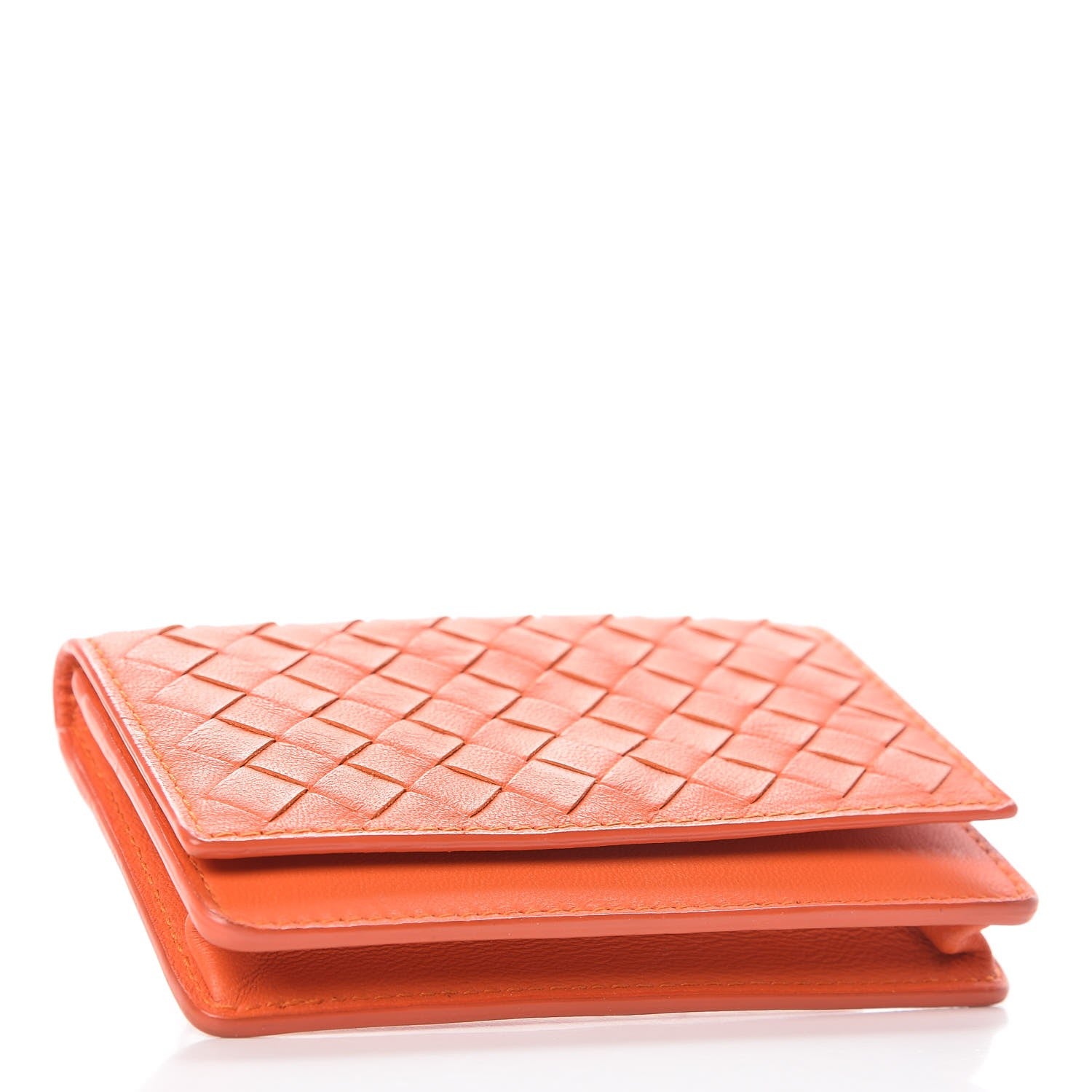 Bottega Veneta Nappa Intrecciato Card Holder Tangerine 4 of 12