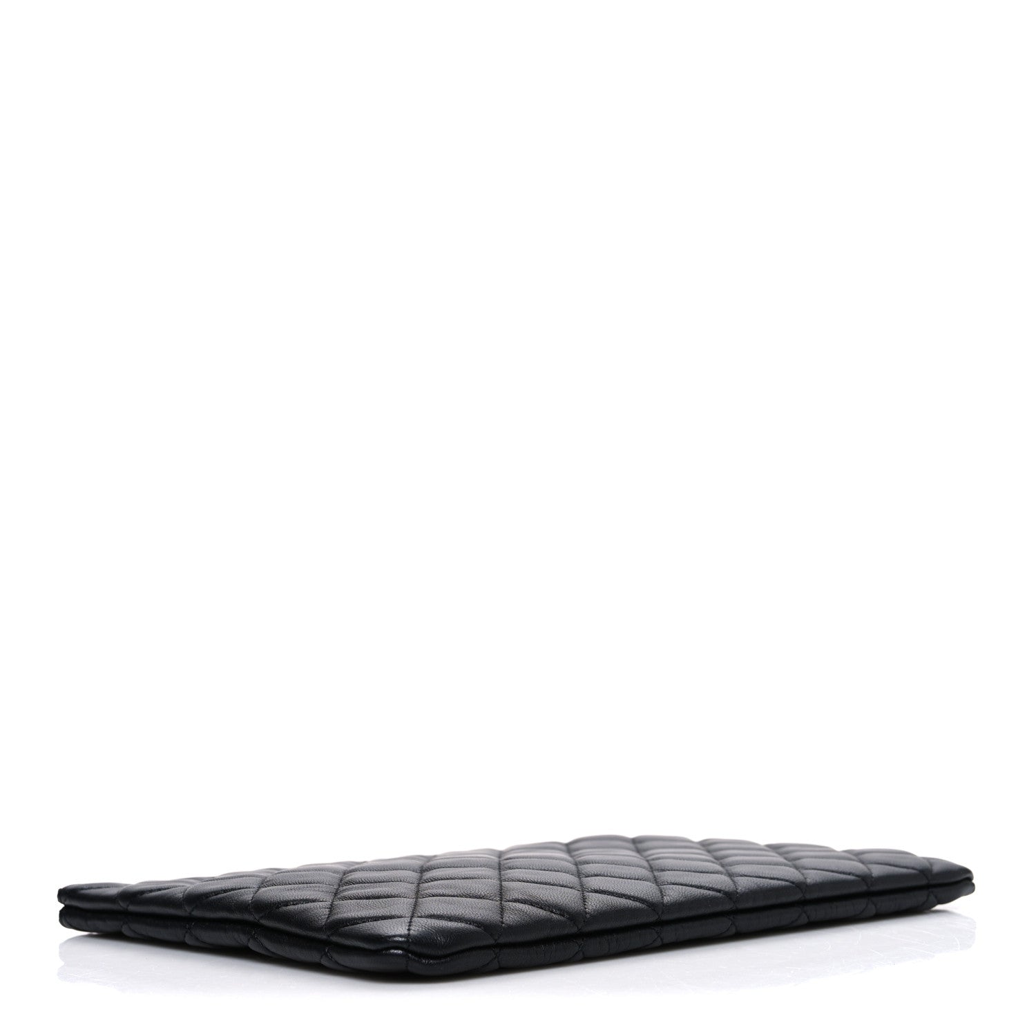 Chanel Lambskin Quilted Medium Cosmetic Case Black 4 of 7