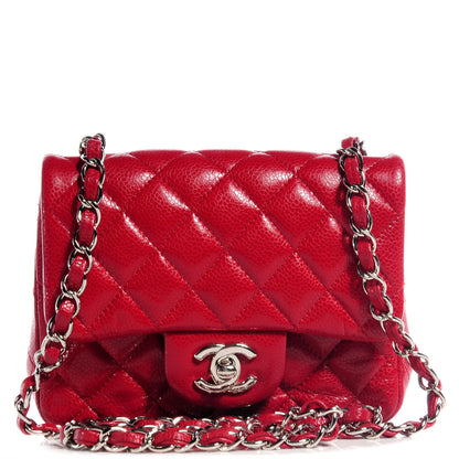 Chanel Caviar Quilted Mini Square Flap Red 1 of 8