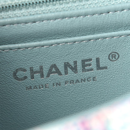 Chanel Tweed Quilted Mini Rectangular Flap Blue 5 of 9