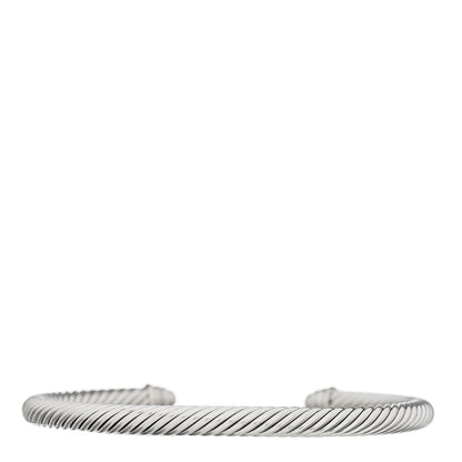 David Yurman Sterling Silver Diamond 5mm Cable Classics Dome Bracelet 2 of 3