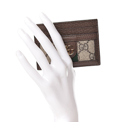 Gucci GG Supreme Monogram Ophidia Card Holder Brown 2 of 7