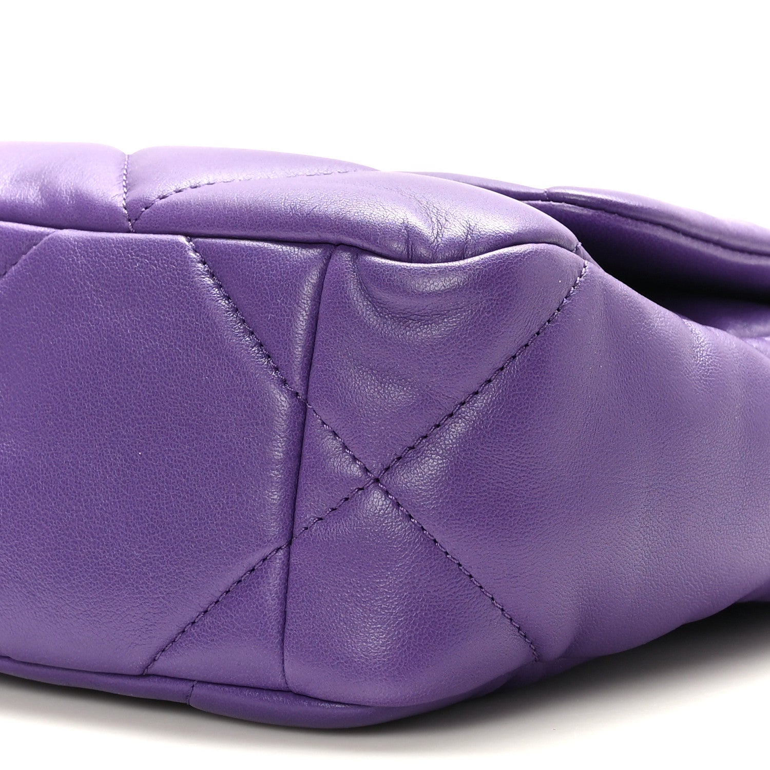 Chanel Goatskin Quilted Medium Chanel 19 Flap Violet Purple 9 of 9
