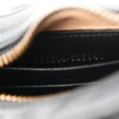 Gucci Calfskin Matelasse Chevron Mini GG Marmont Half Moon Hobo Black 7 of 12