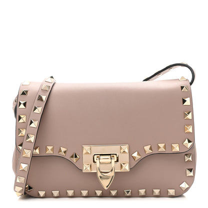 Valentino Garavani Calfskin Mini Rockstud Crossbody Bag Poudre 1 of 9