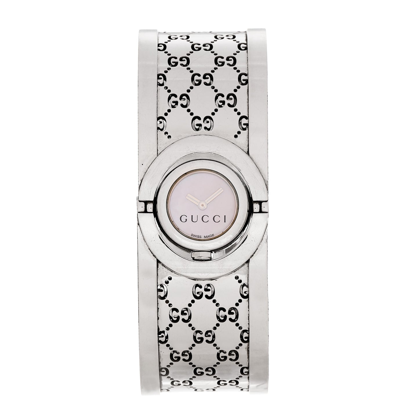 Stainless Steel Pink Mother of Pearl 23mm Twirl Quartz Watch