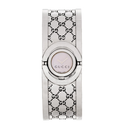 Gucci Stainless Steel Pink Mother of Pearl 23mm Twirl Quartz Watch 1 of 4