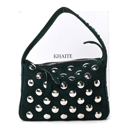 Khaite Suede Studded Small Elena English Green 9 of 9