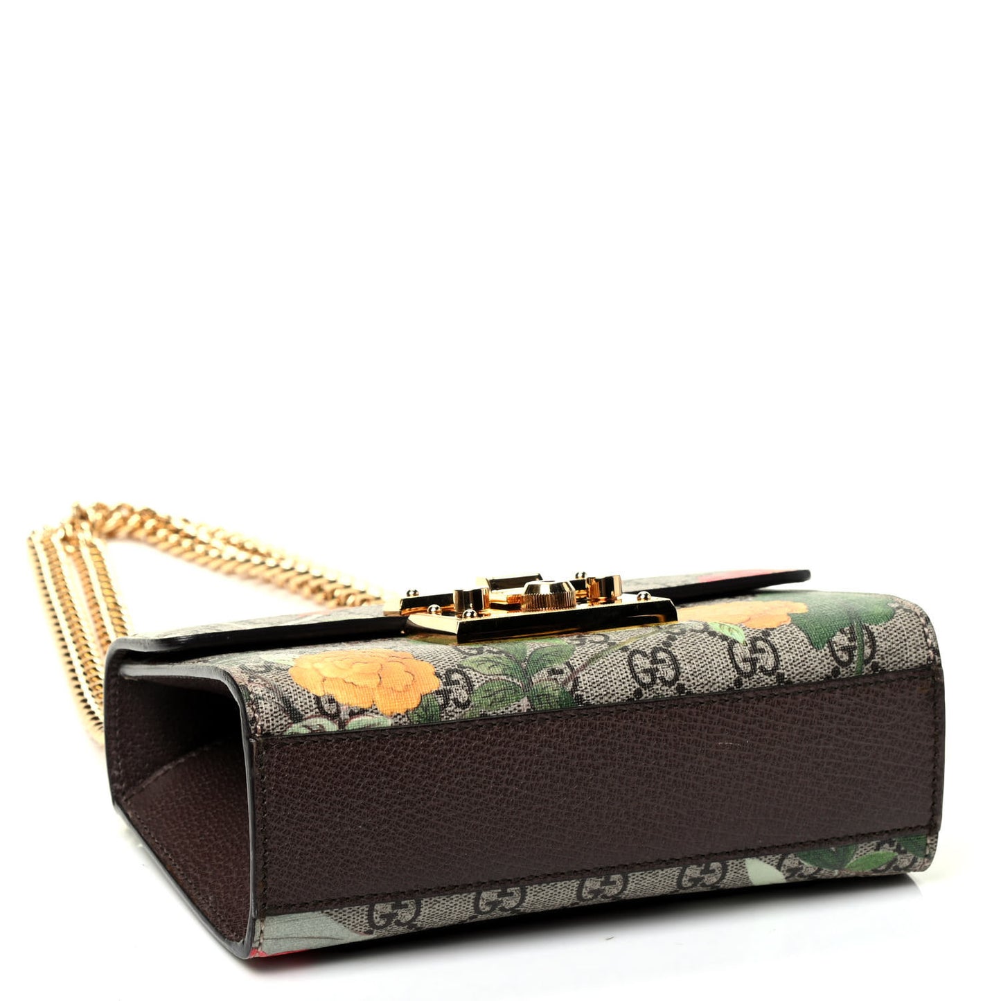 GG Supreme Monogram Tian Small Padlock Shoulder Bag Beige Multicolor New Acero