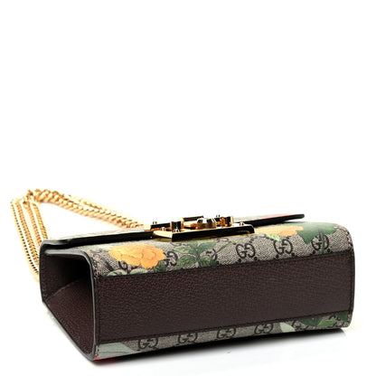 Gucci GG Supreme Monogram Tian Small Padlock Shoulder Bag Beige Multicolor New Acero 3 of 4