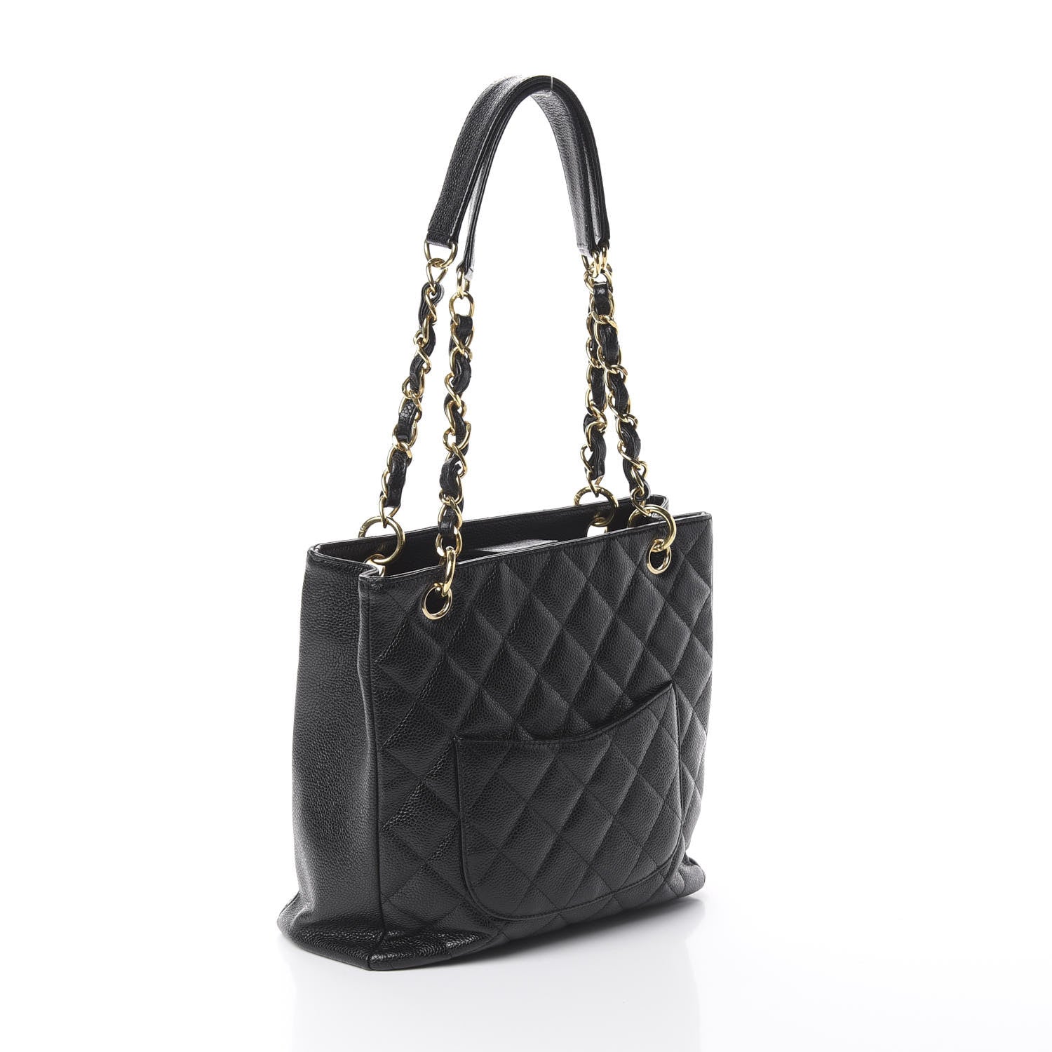 Chanel Caviar Quilted Petit Shopping Tote PST Black 2 of 9