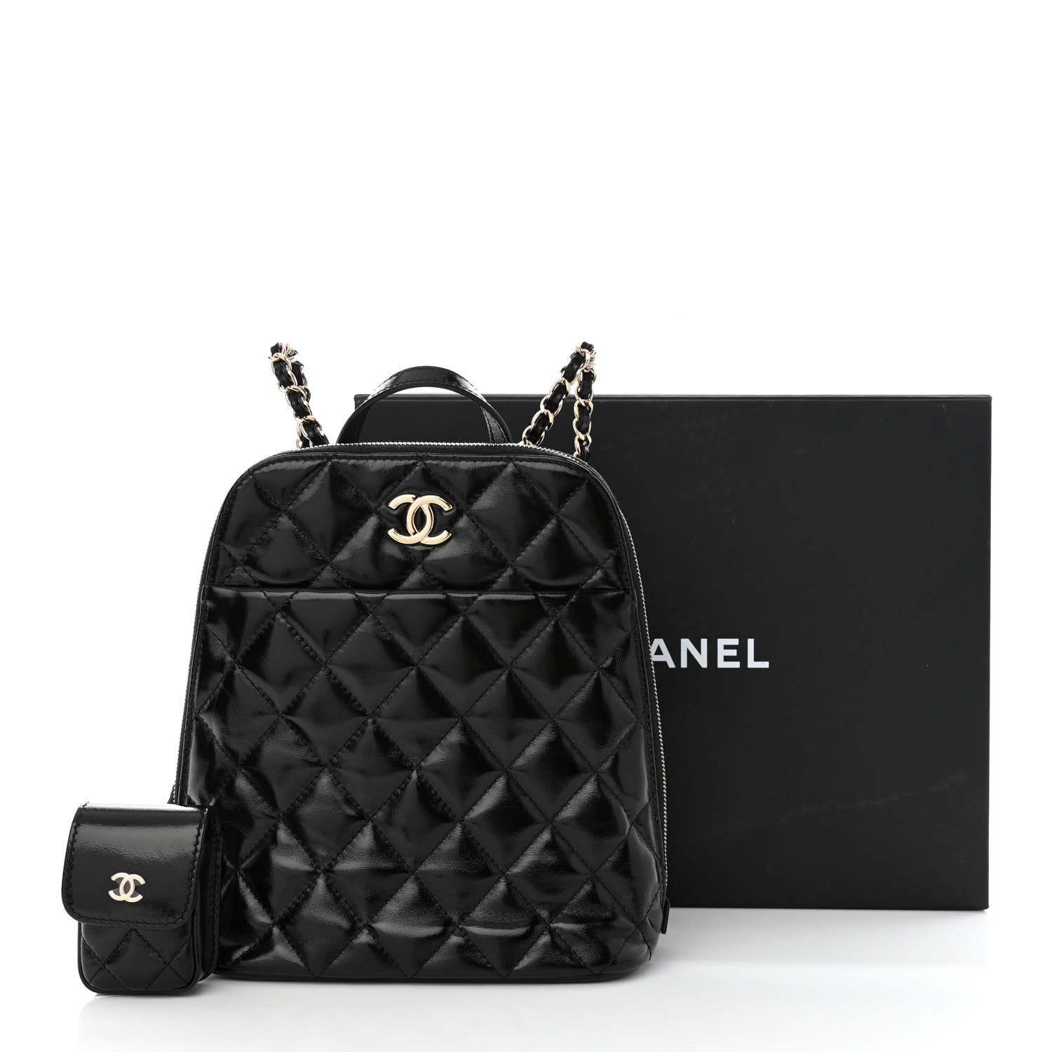 Chanel Shiny Calfskin My Pocket Backpack Black 13 of 13