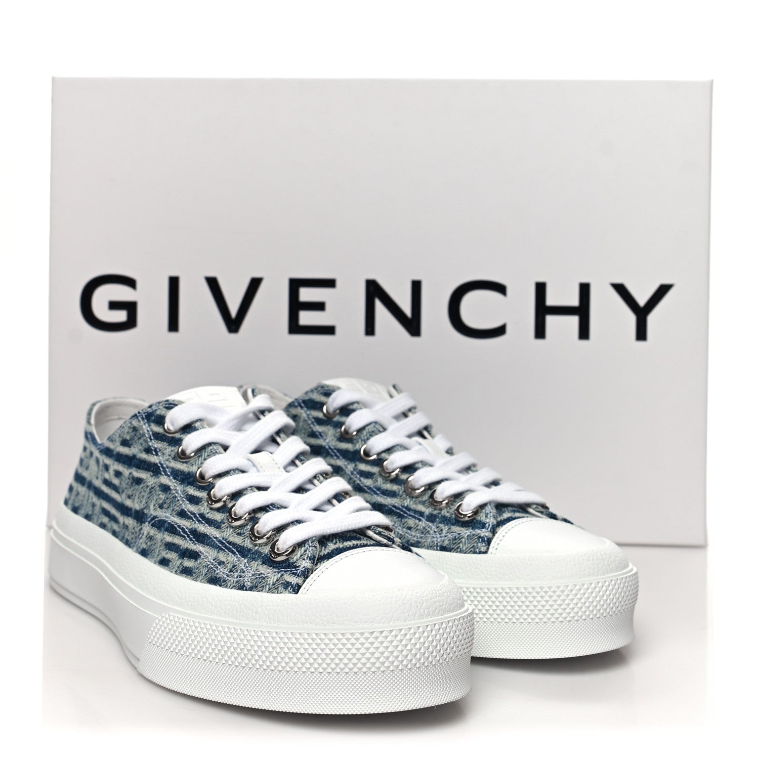 Givenchy Jacquard City 4G Sneakers 38 Blue White 9 of 9