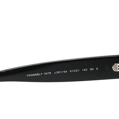Chanel Acetate Square CC Heart Sunglasses 5478 Black 5 of 7