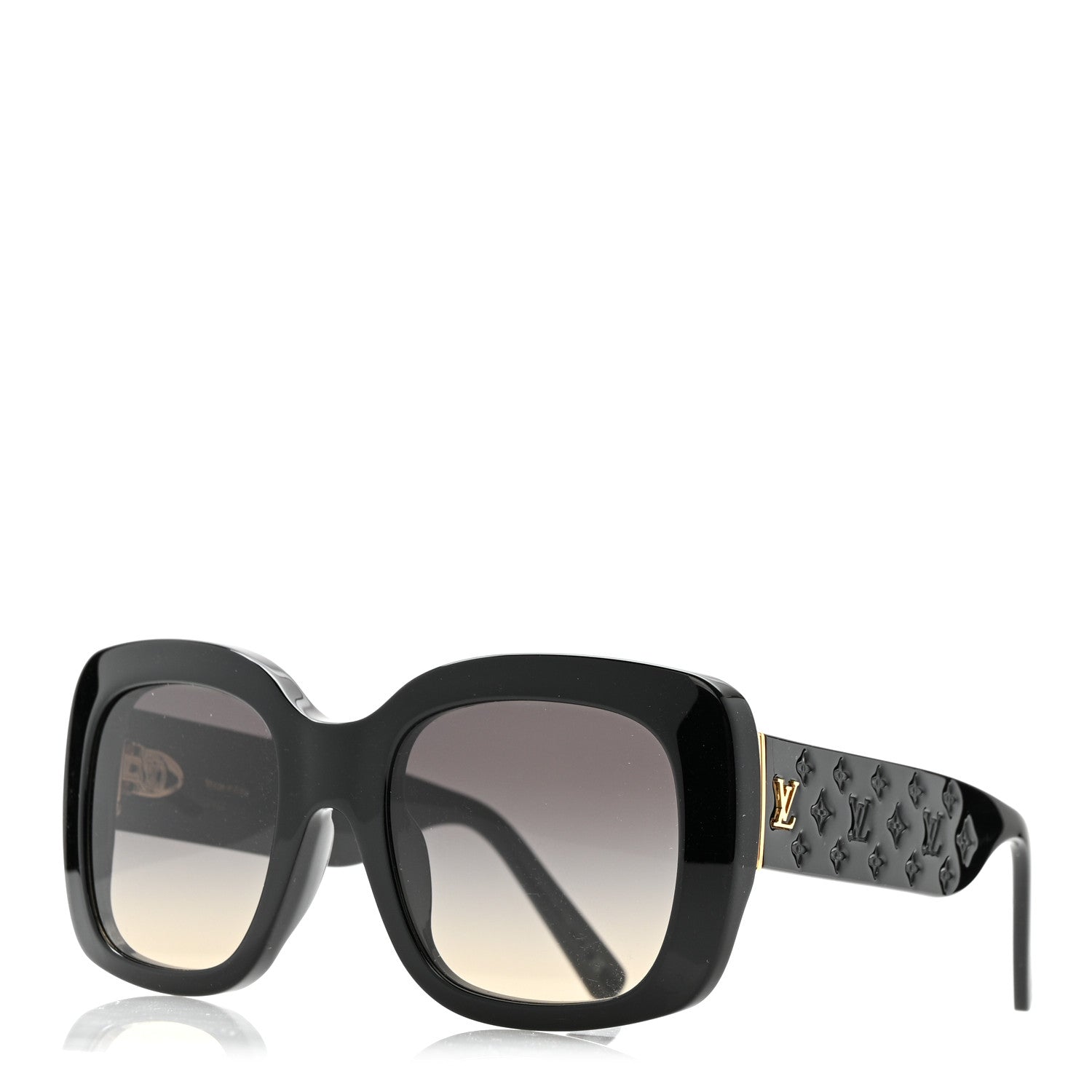 Louis Vuitton Square LV Empreinte Square Sunglasses Z1611E Black