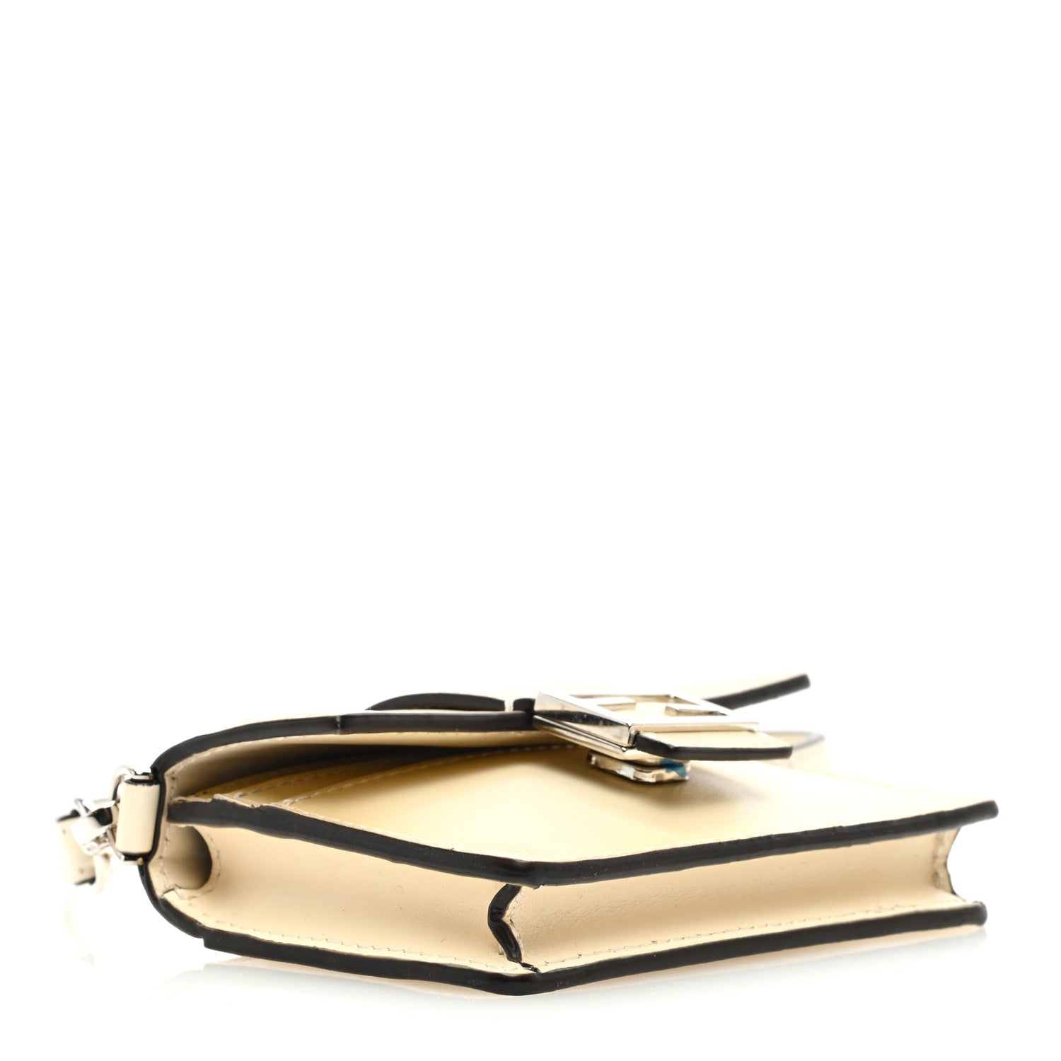 Fendi Vitello King Tamponato Micro Flat Baguette White Ice 4 of 11