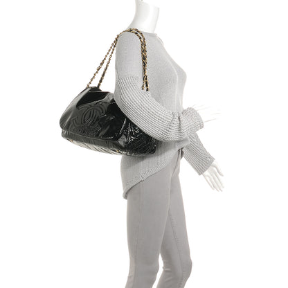 Chanel Vinyl Rock and Chain XL Flap Black 2 of 7