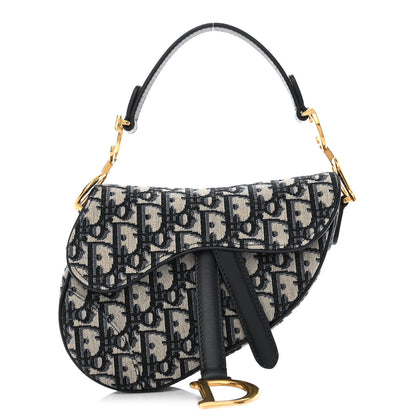 Christian Dior Oblique Mini Saddle Bag Blue 1 of 11