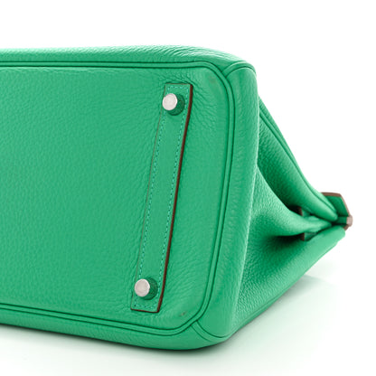 Hermes Taurillon Clemence Birkin 30 Menthe 9 of 11