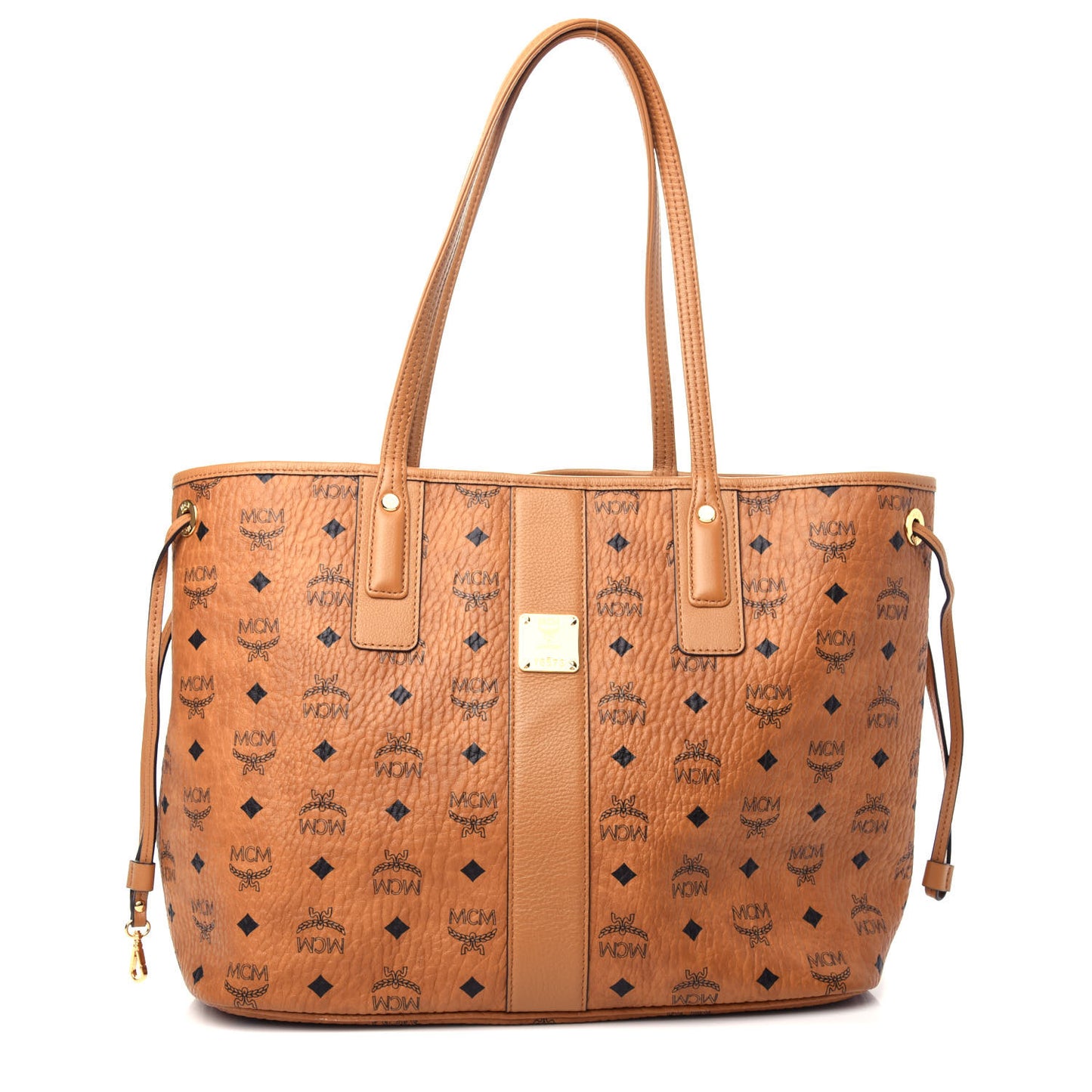 Visetos Medium Liz Reversible Shopper Tote Cognac