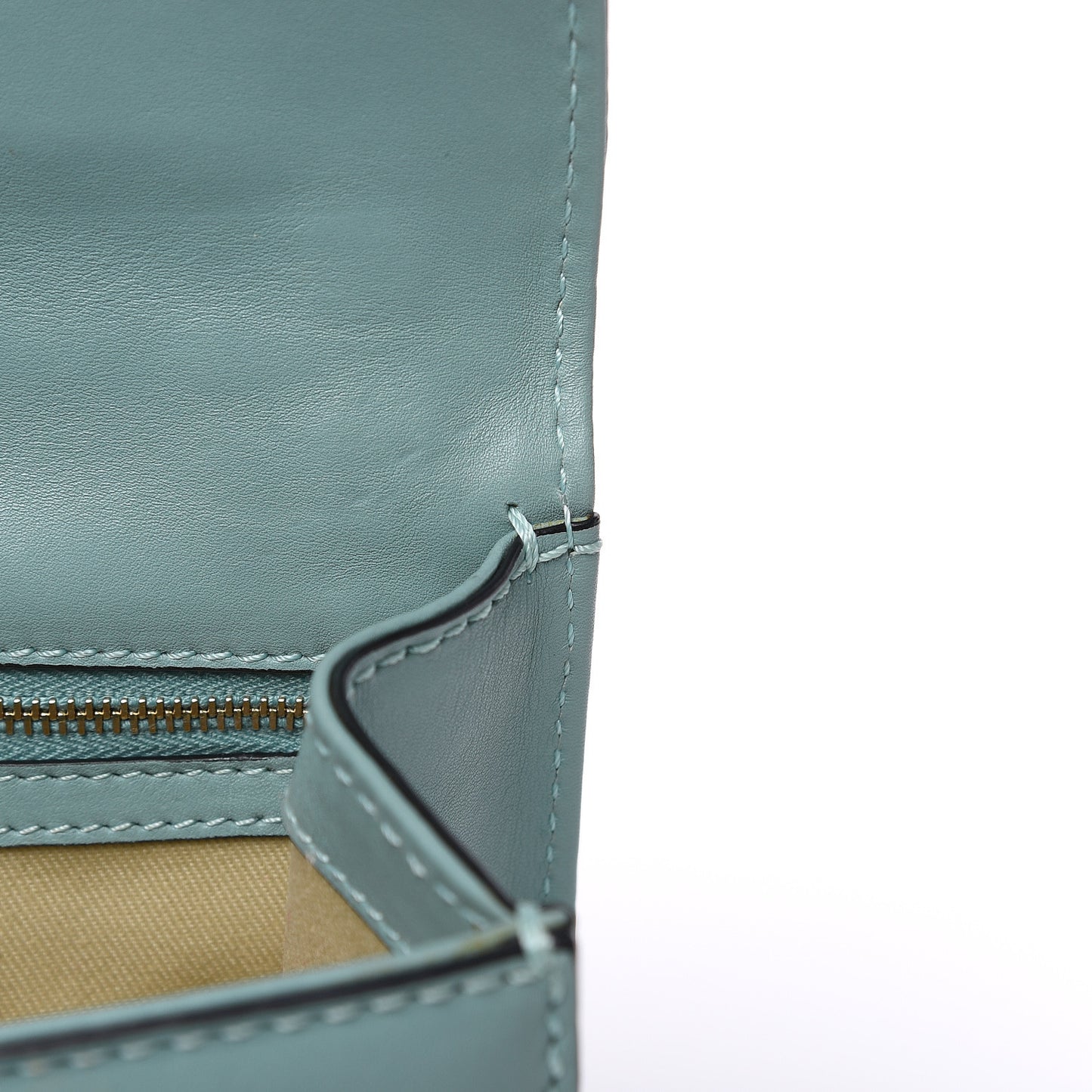 Vitello Small Glam Lock Rockstud Flap Light Blue