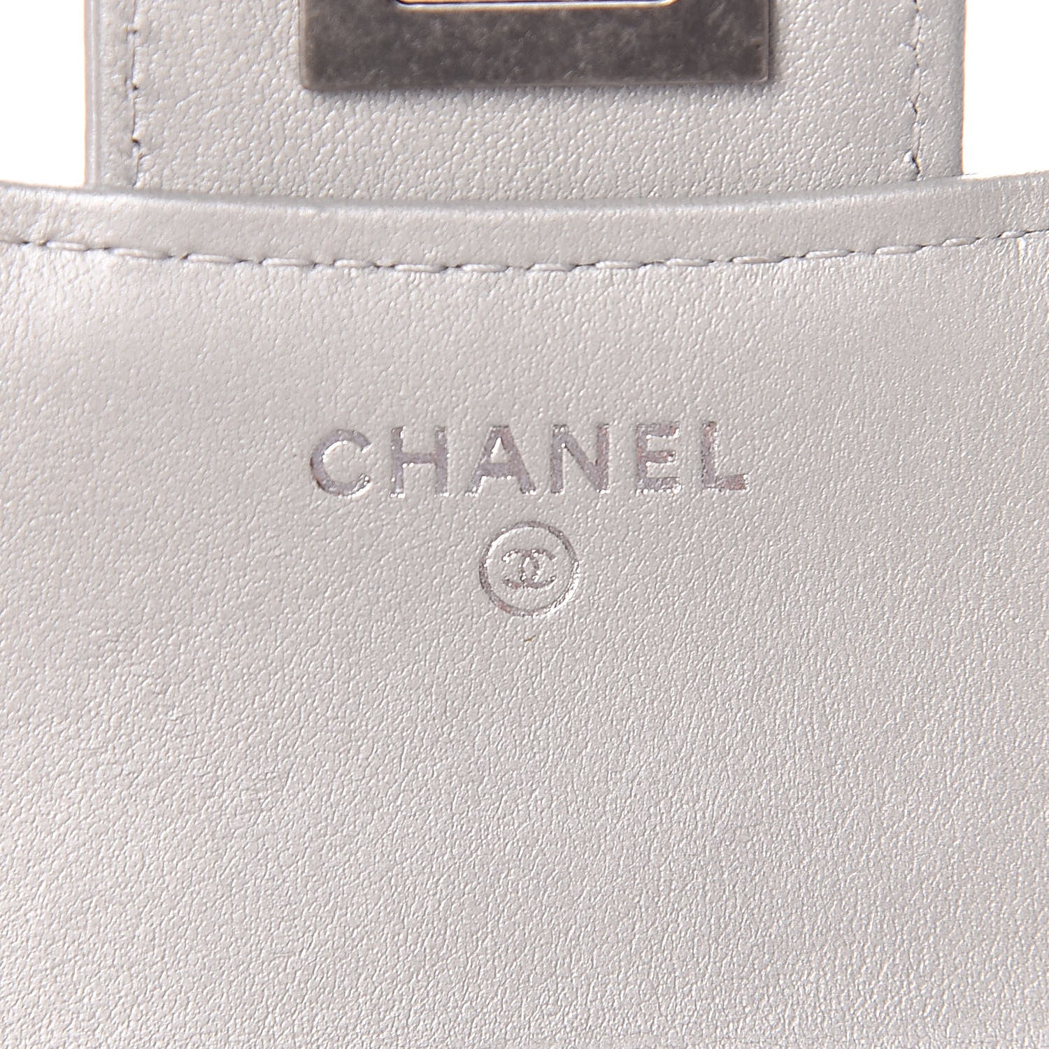 Chanel Aged Calfskin Quilted Reissue Compact Wallet Grey 6 of 13