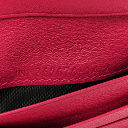 Saint Laurent Calfskin Classic Y Compact Wallet Fuchsia 8 of 9