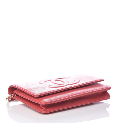 Chanel Caviar Timeless CC Wallet On Chain WOC Pink 4 of 10