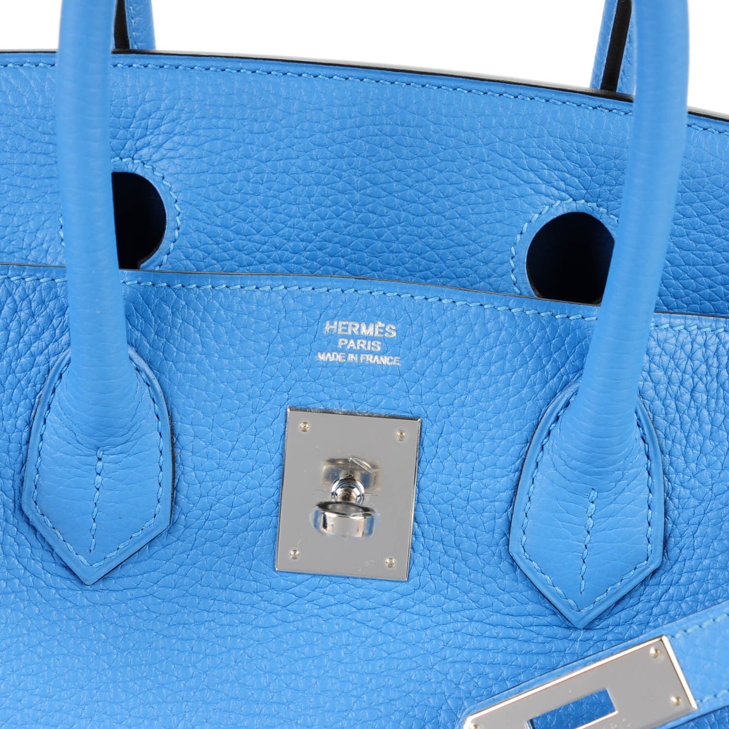 Taurillon Clemence Birkin 30 Bleu Paradis