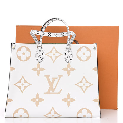 Louis Vuitton Monogram Giant Onthego GM Kaki Beige 9 of 9