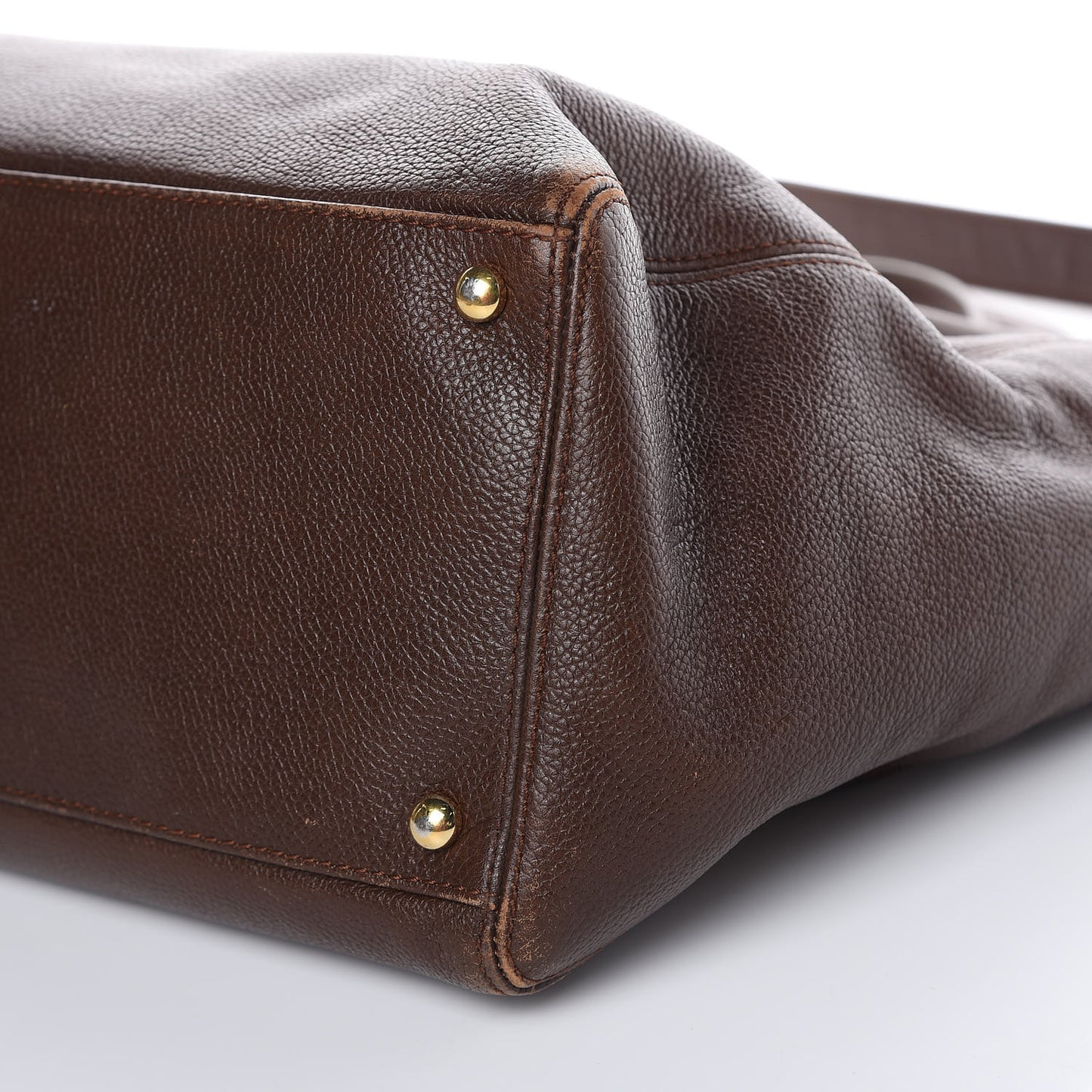 Calfskin Cerf Executive Shopper Tote Brown
