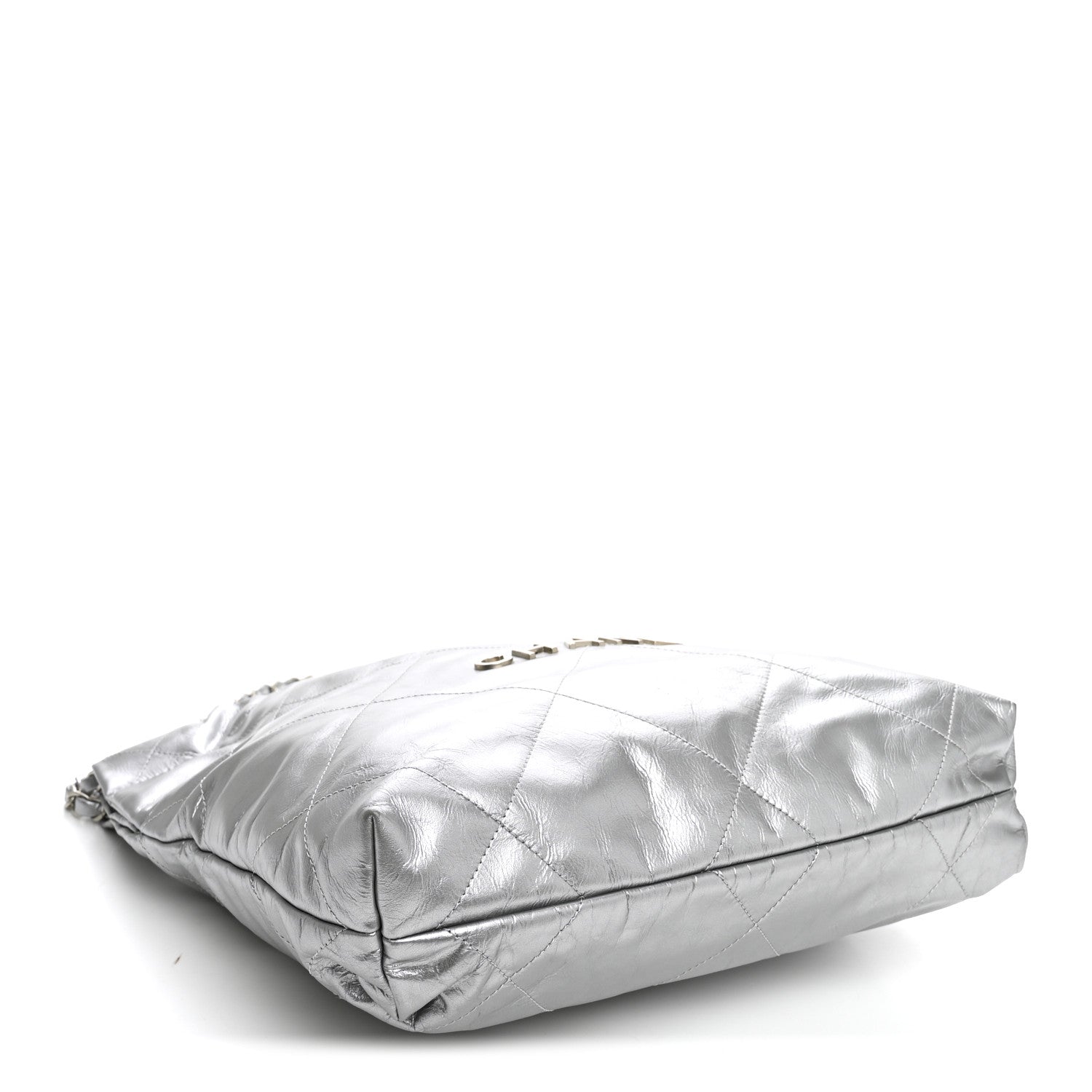 Chanel Metallic Calfskin Quilted Small Chanel 22 Silver 5 of 11