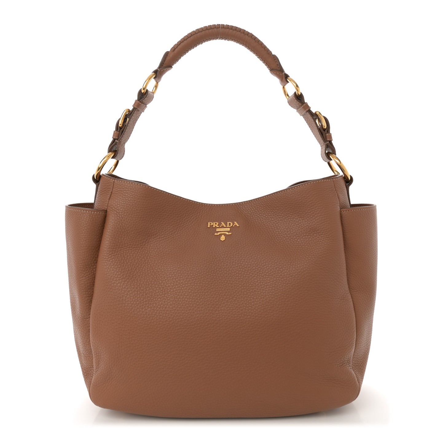 Vitello Daino Side Pocket Hobo Cuoio