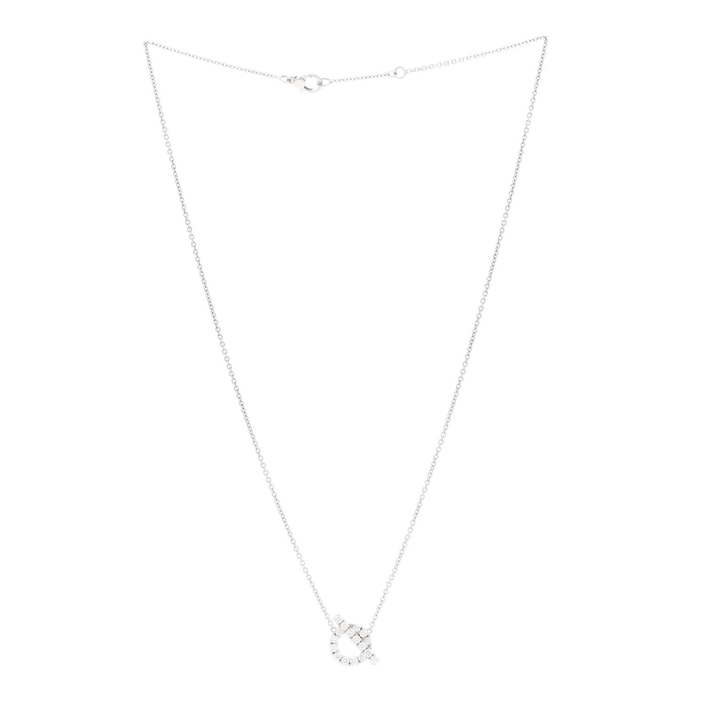 18K White Gold Diamond Finesse Pendant Necklace