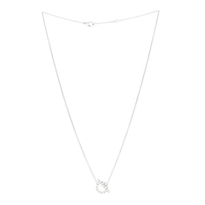 Hermes 18K White Gold Diamond Finesse Pendant Necklace 3 of 6