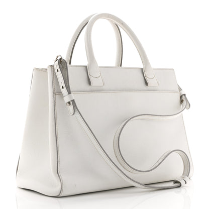 Chanel Grained Calfskin Small Neo Executive Shopper Tote White 3 of 13