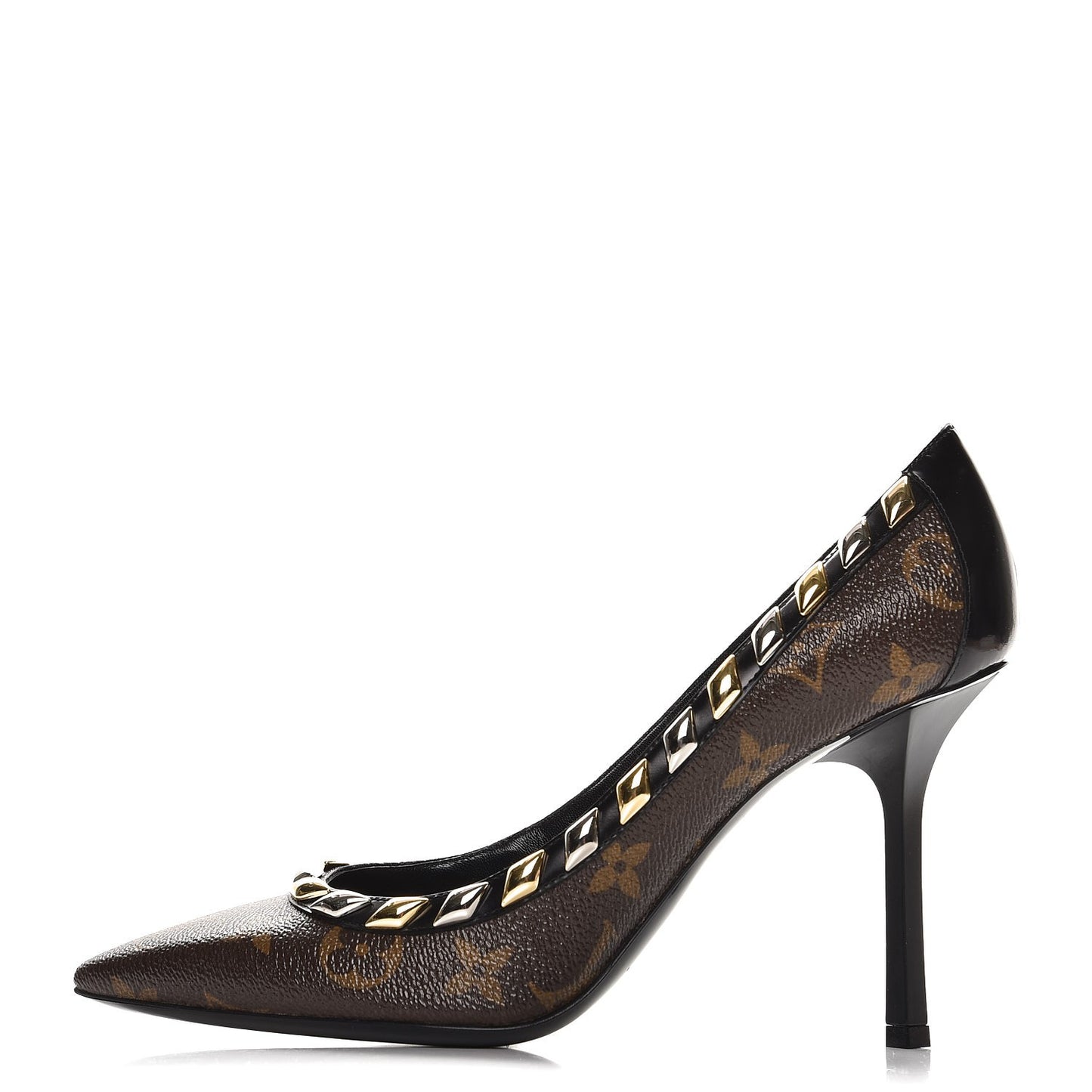 Calfskin Monogram Eldorado Pumps 37.5 Cacao