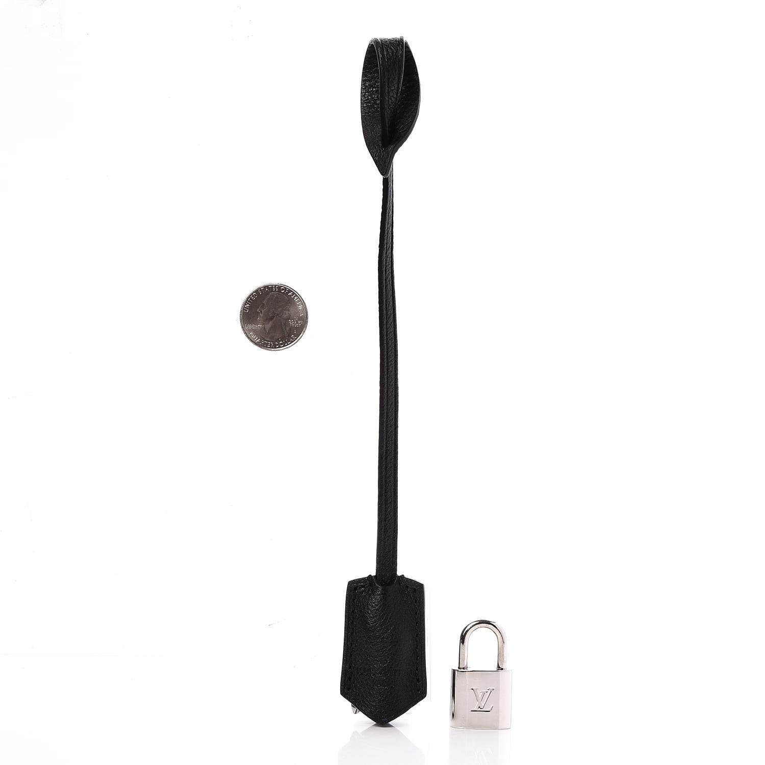 Louis Vuitton Veau Cachemire Clochette Key Bell Holder Lock Set Black Silver 2 of 5