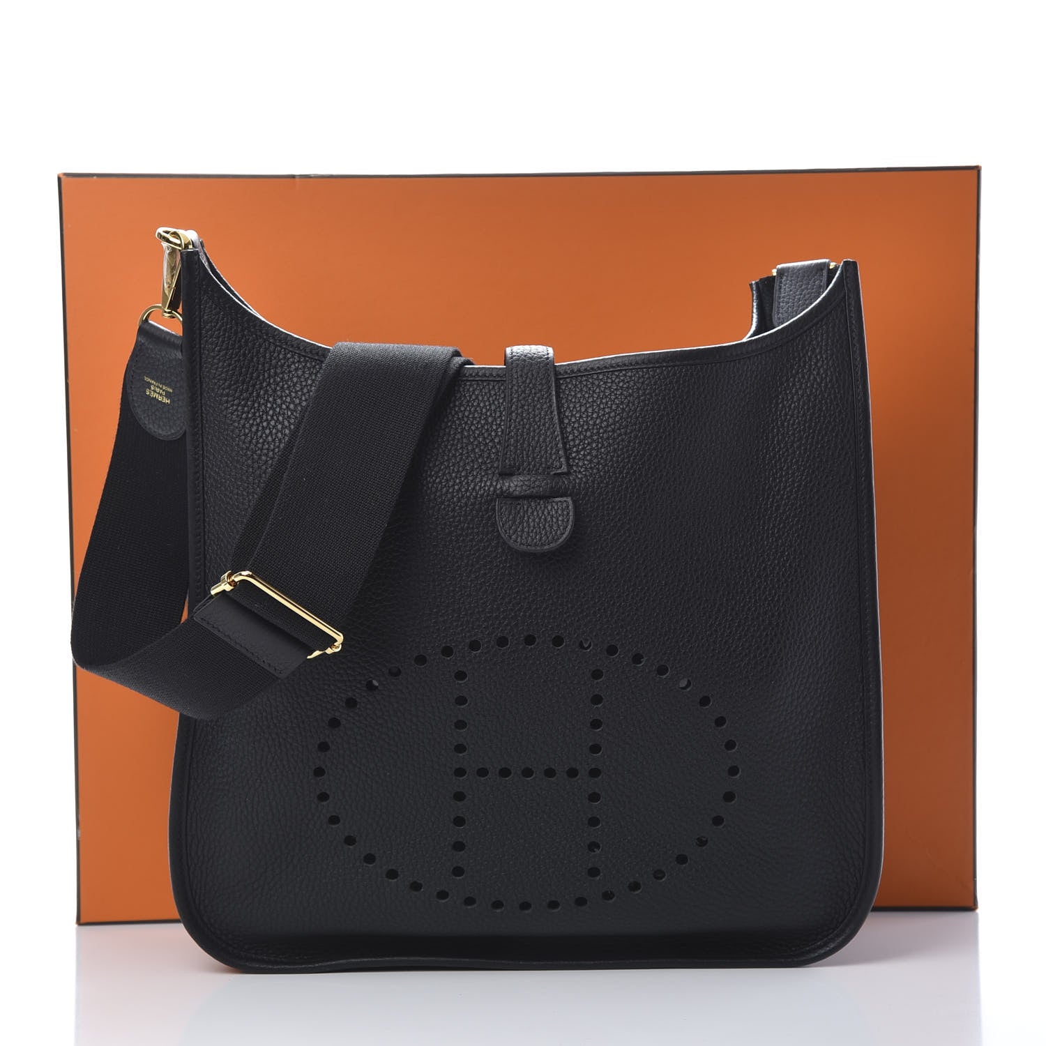 Hermes Taurillon Clemence Evelyne III GM Black 11 of 11