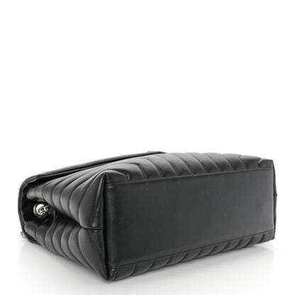 Saint Laurent Calfskin Y Quilted Monogram Medium Loulou Chain Satchel Black 4 of 9