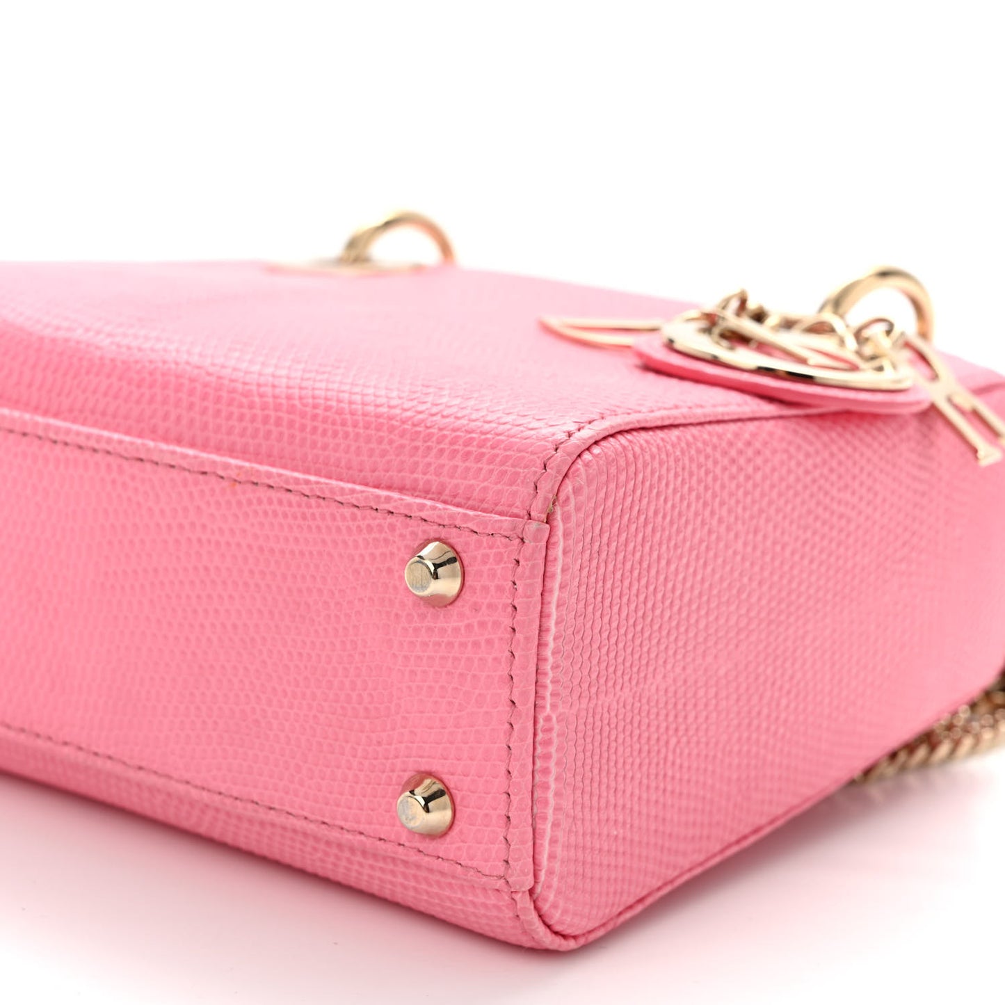 Lizard Mini Lady Dior Pink