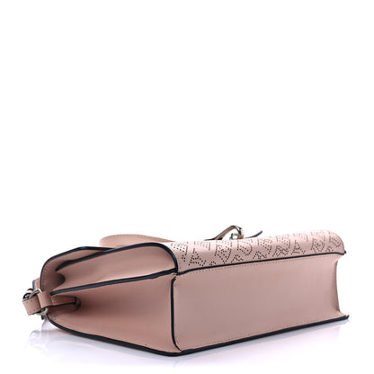Burberry Calfskin Perforated Small Macken Crossbody Bag Fawn Pink 3 of 8