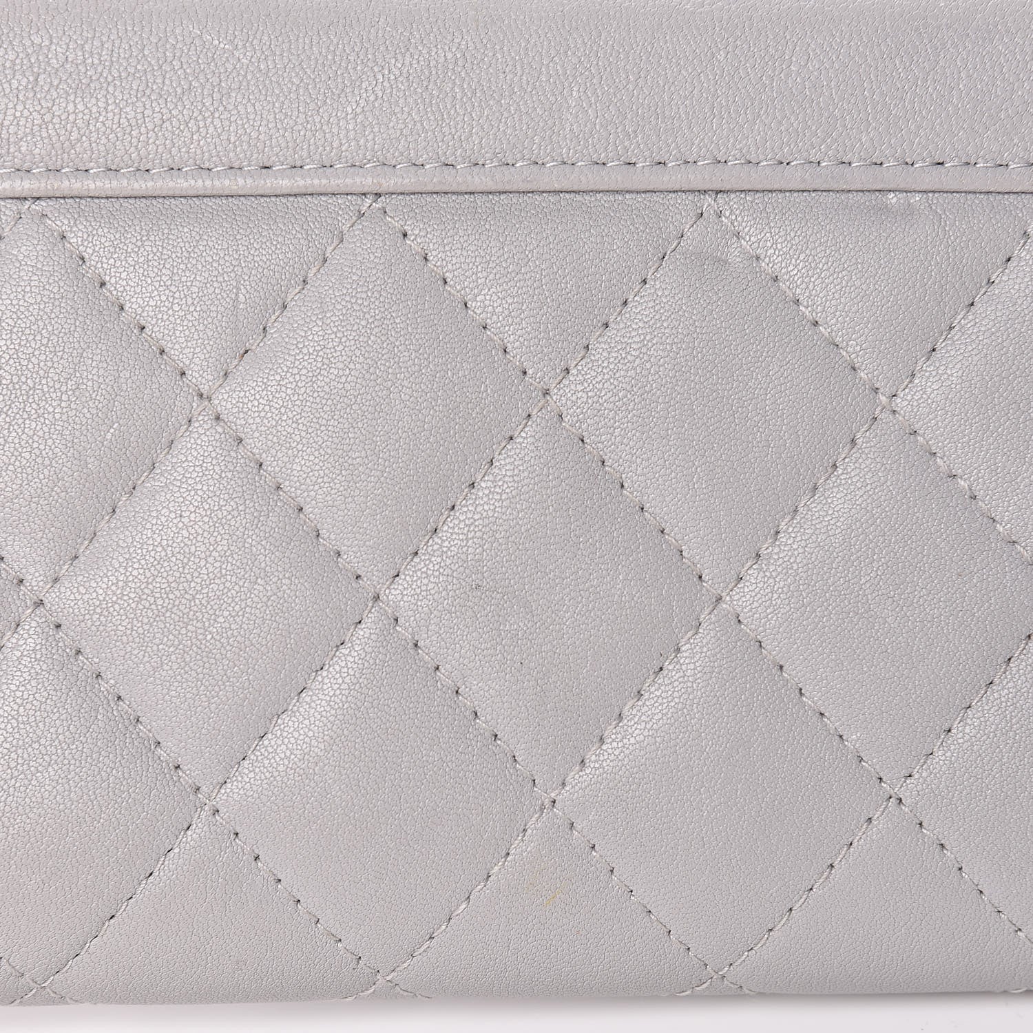 Chanel Lambskin Quilted CC Box Flap Wallet Grey 15 of 23