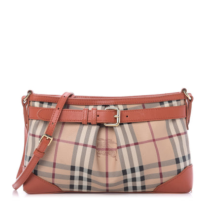 Burberry Haymarket Check Smithfield Clutch Burnt Amber 1 of 9
