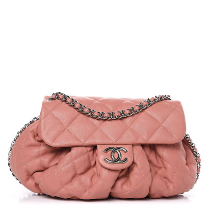 Chanel Washed Lambskin Quilted Medium Chain Around Messenger Pink 1 of 10