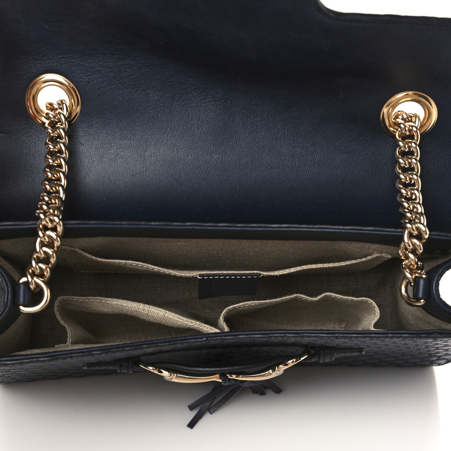 Gucci Microguccissima Medium Emily Chain Shoulder Bag Black 4 of 6