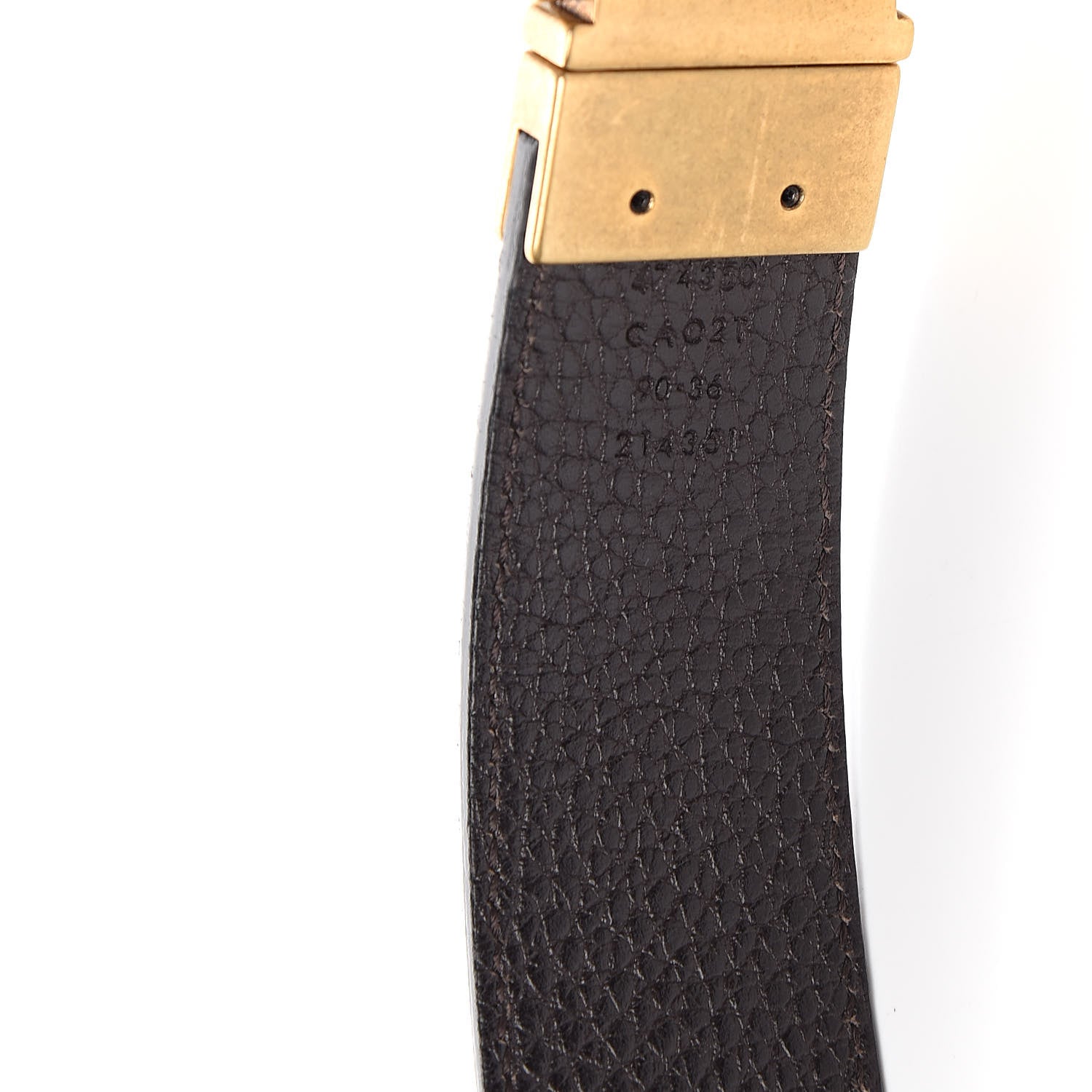 Gucci Calfskin Double G Reversible 37mm Belt 90 36 Black Cocoa 6 of 6