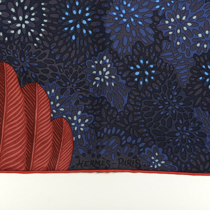 Hermes Silk L'Espirit de la Foret Scarf 90 Rouge Marine Rouge 3 of 3